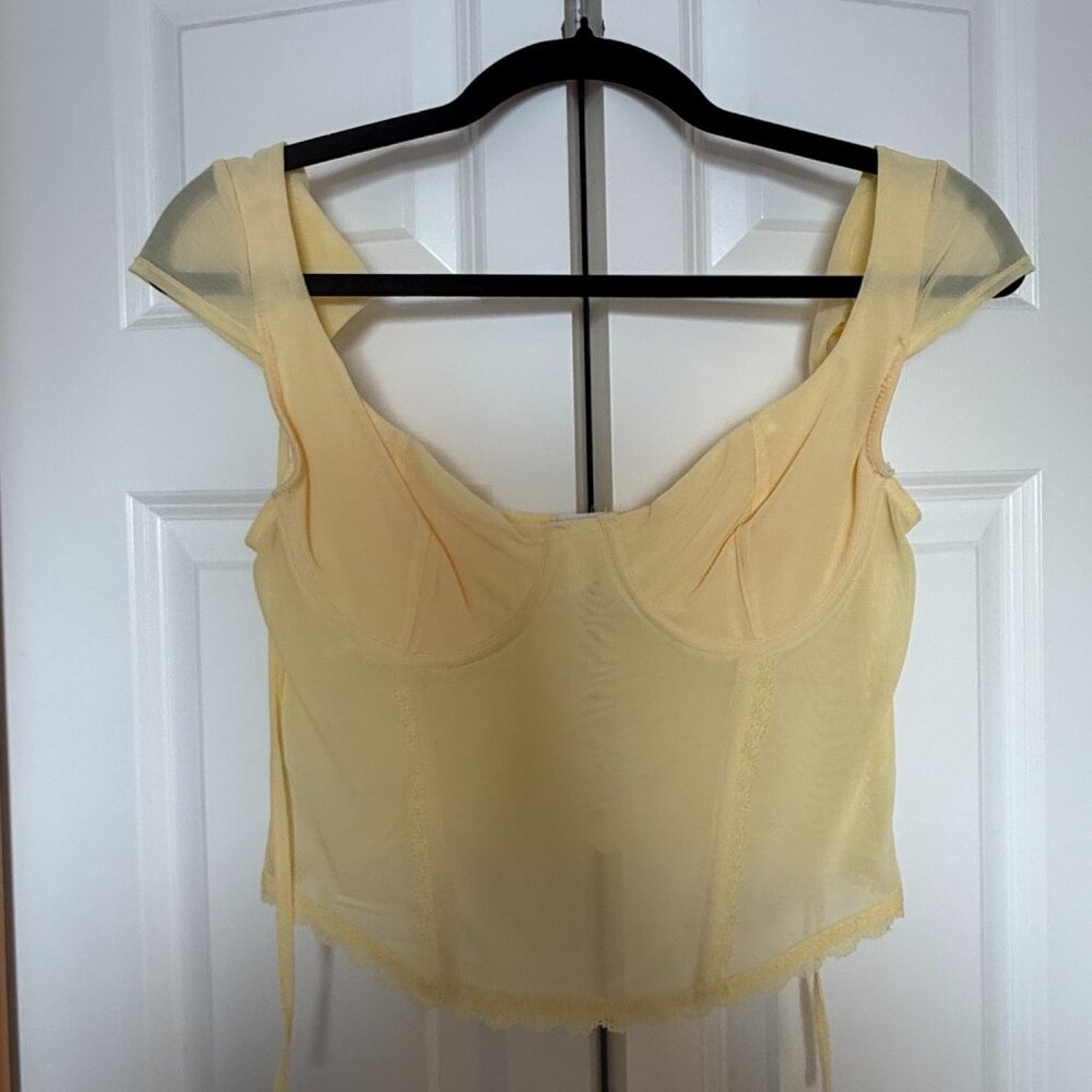 Garage Milan Mesh Tie Back Bustier